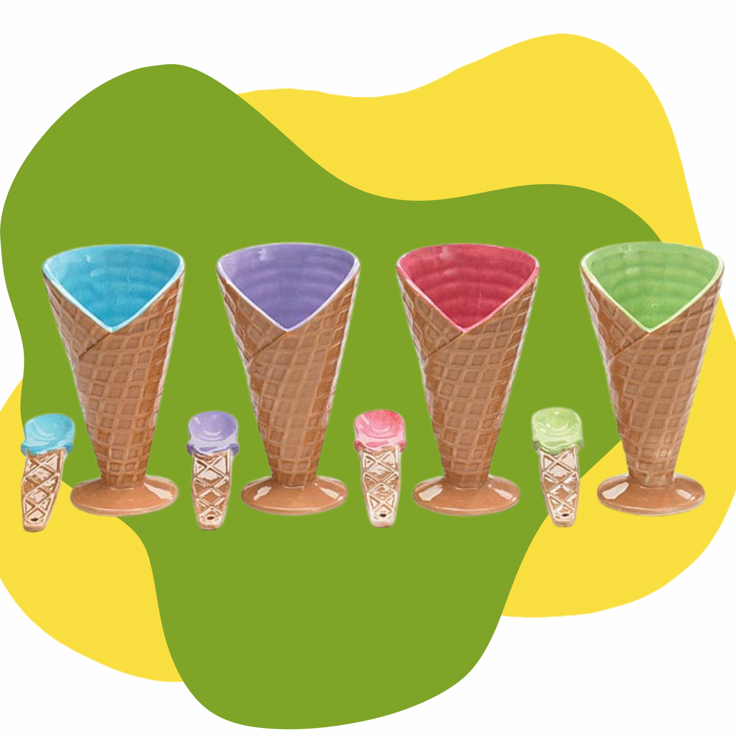 Ice Cream Cone Bowl & Spoon Set