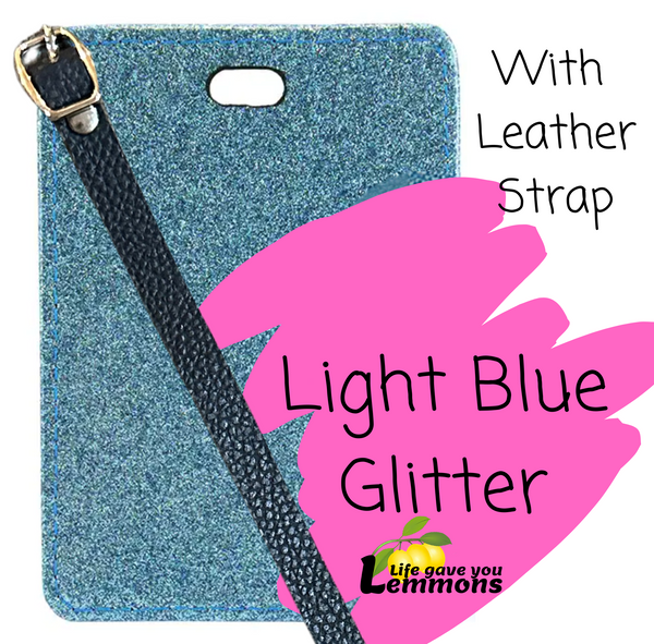 Glitter Luggage Tag - Custom Image