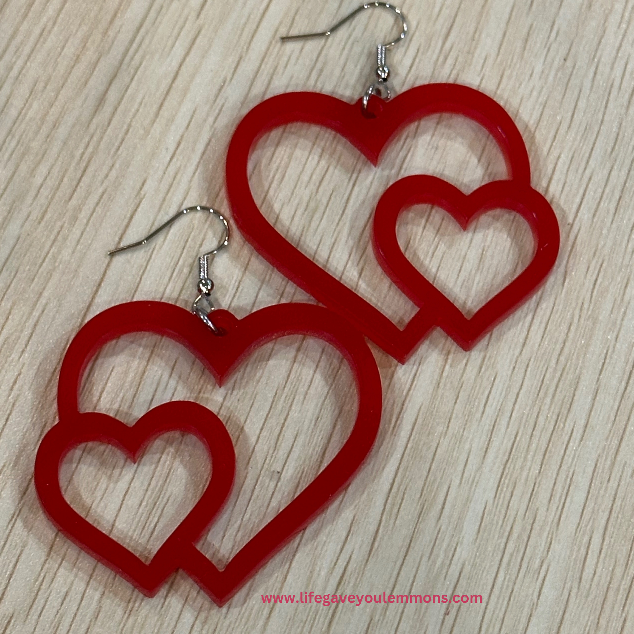 Earrings - Double Hearts