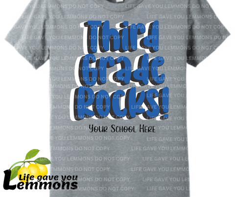 Shirt - Third Grade Rocks