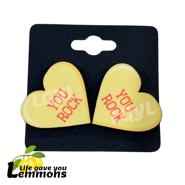 Earrings - Conversation Hearts