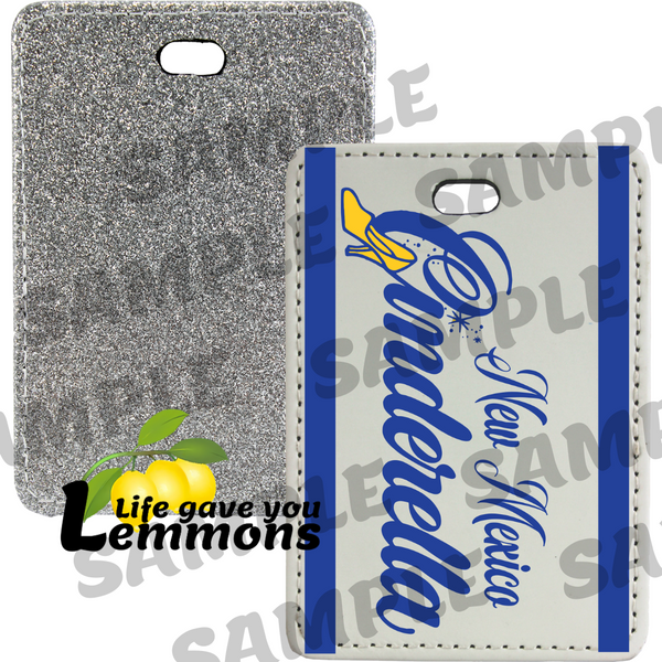 Glitter Luggage Tag - Cinderella State