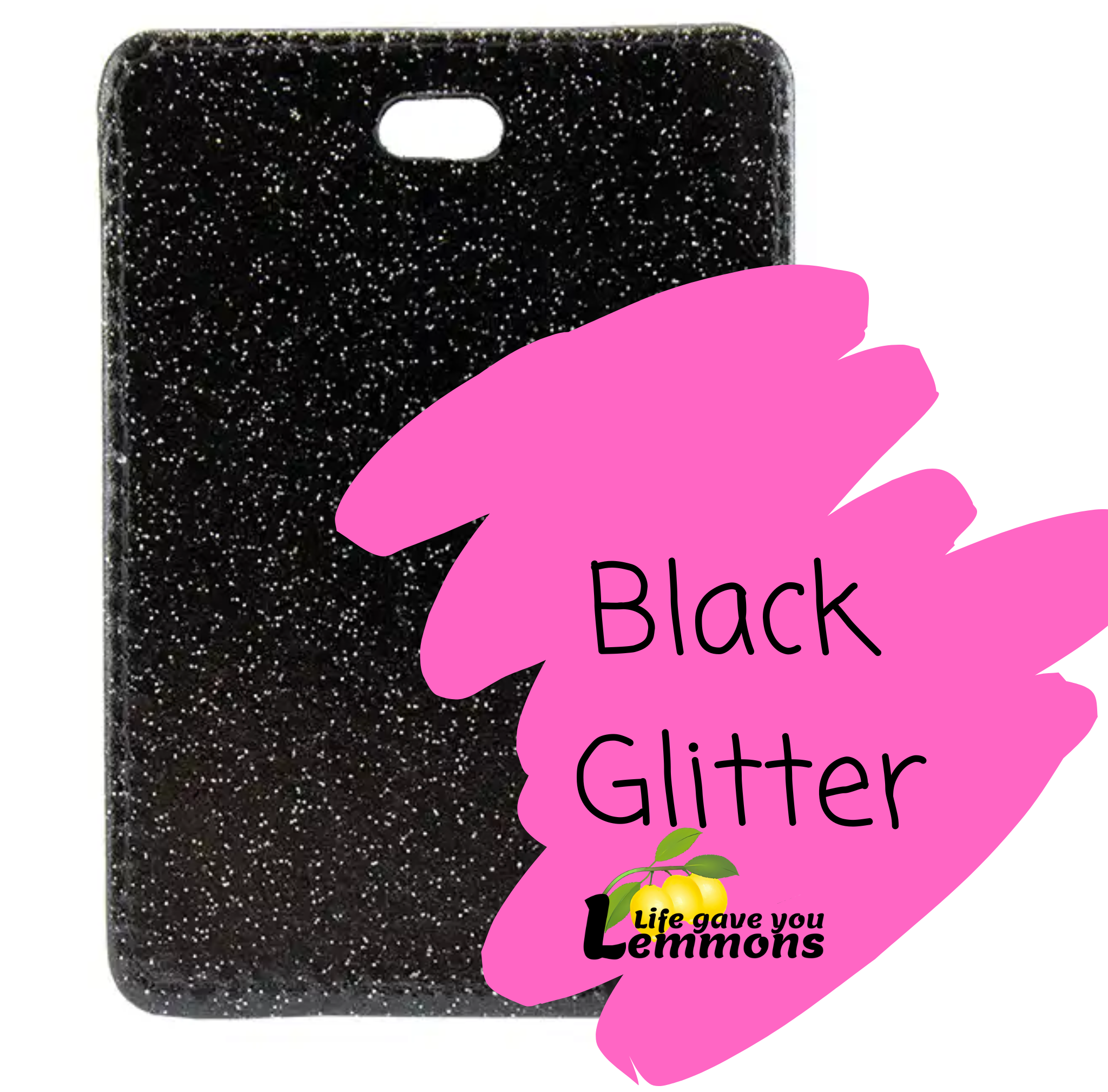 Glitter Luggage Tag - Custom Image