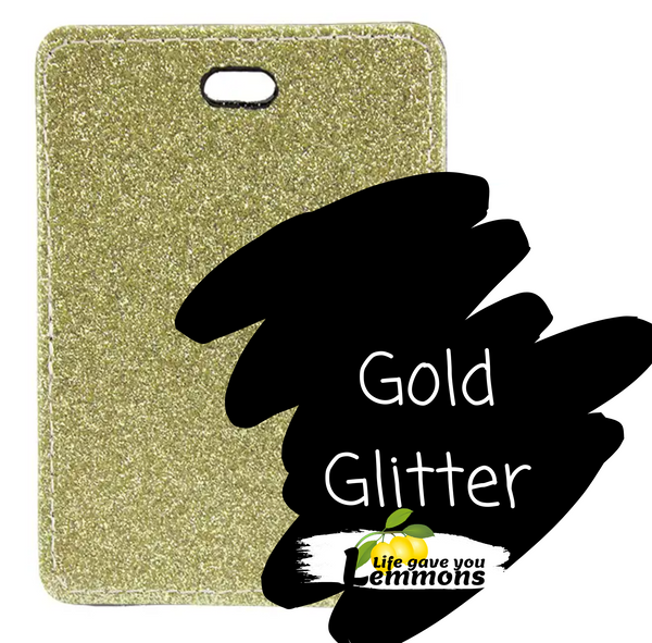 Glitter Luggage Tag - Custom Image