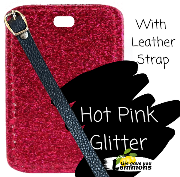 Glitter Luggage Tag - Custom Image