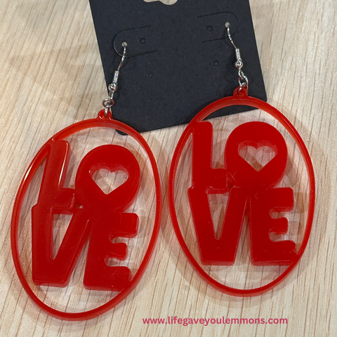 Earrings - Oval Love