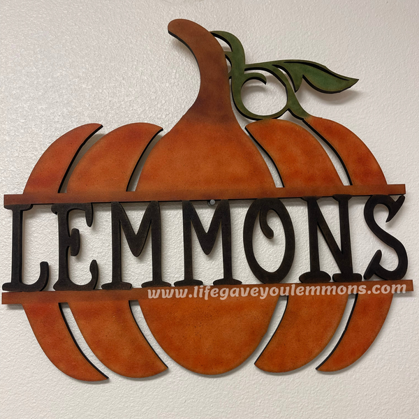 Pumpkins Last Name Decor