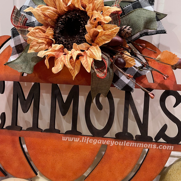 Pumpkins Last Name Decor