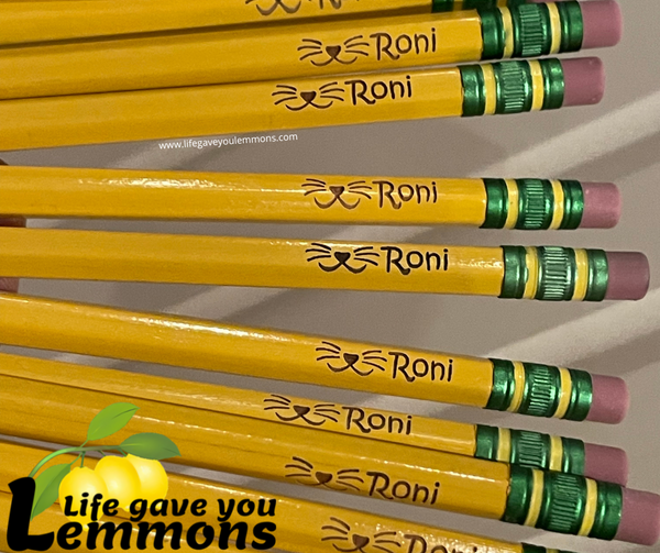 Pencils - Engraved Name and Icon