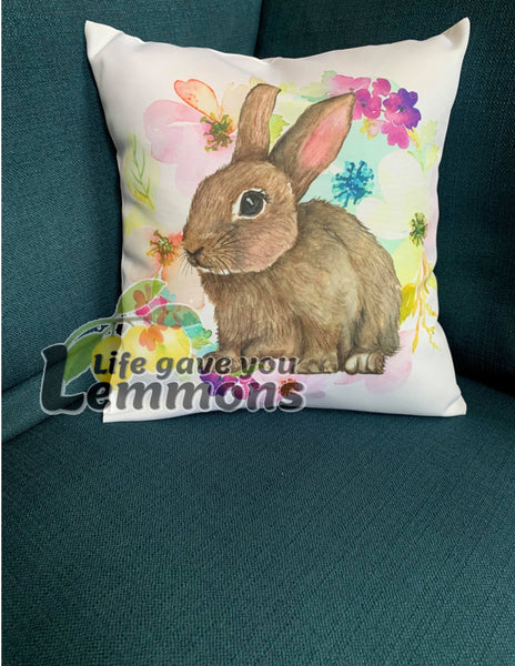 Pillow - Watercolor Bunny