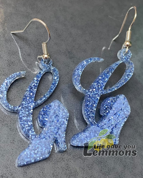 Earrings - Glitter Cinderella Shoe